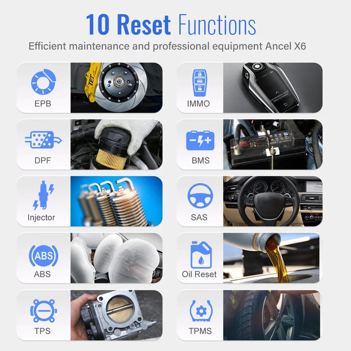 10.1" Bluetooth Car Diagnostic Tablet with ABS Reset