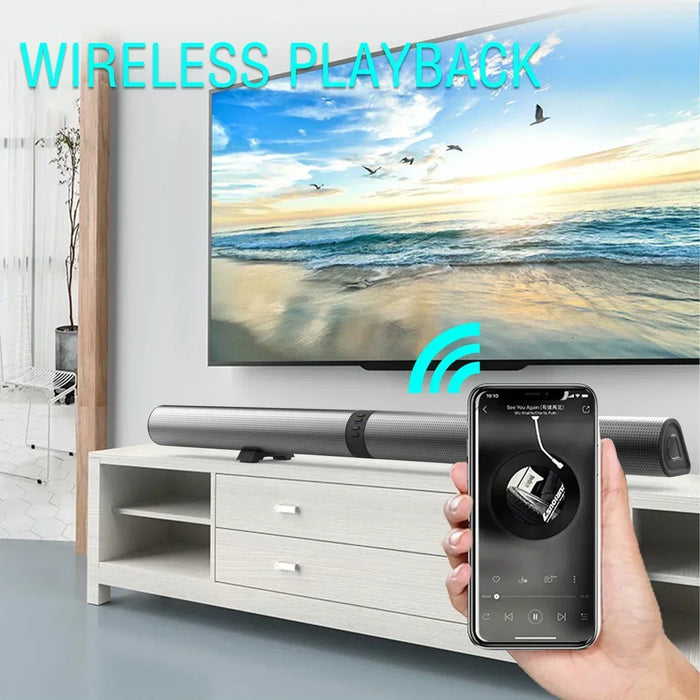 120W Bluetooth Soundbar with Detachable Speakers & AUX