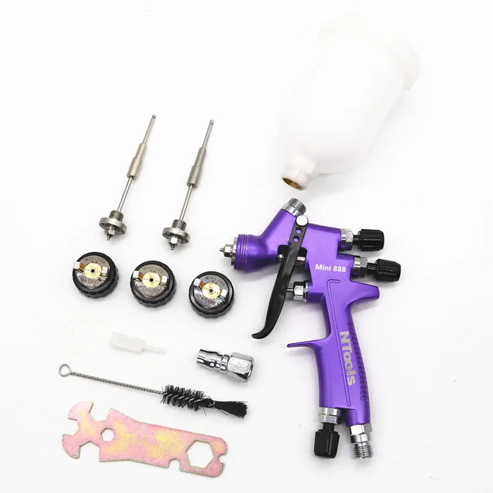 HVLP Paint Spray Gun 1.2mm Nozzle, 250ml Cup, Pneumatic, and Gravity Feed