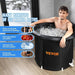 Portable inflatable ice bath tub for cold water therapy and recovery