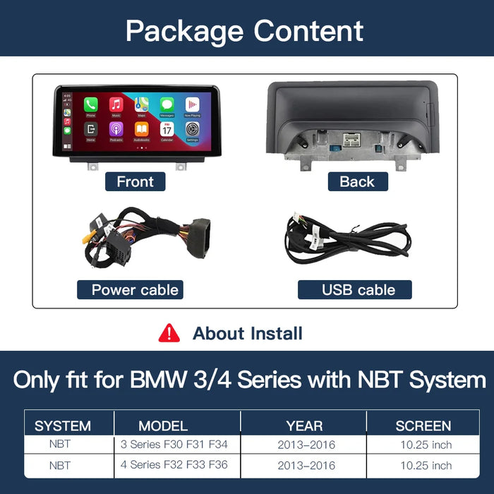 10.25" Wireless CarPlay Screen for BMW F Series Models