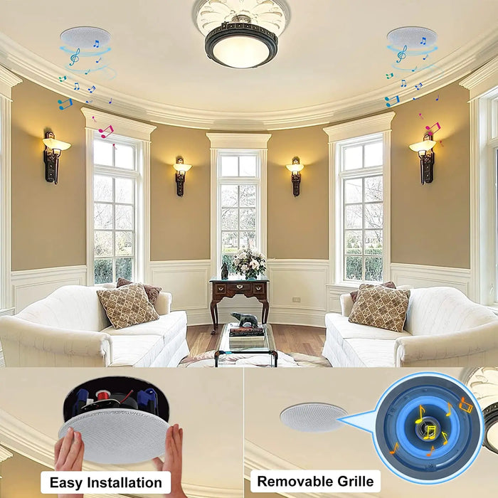 160W Flush Mount Speakers for Indoor & Outdoor Audio Systems