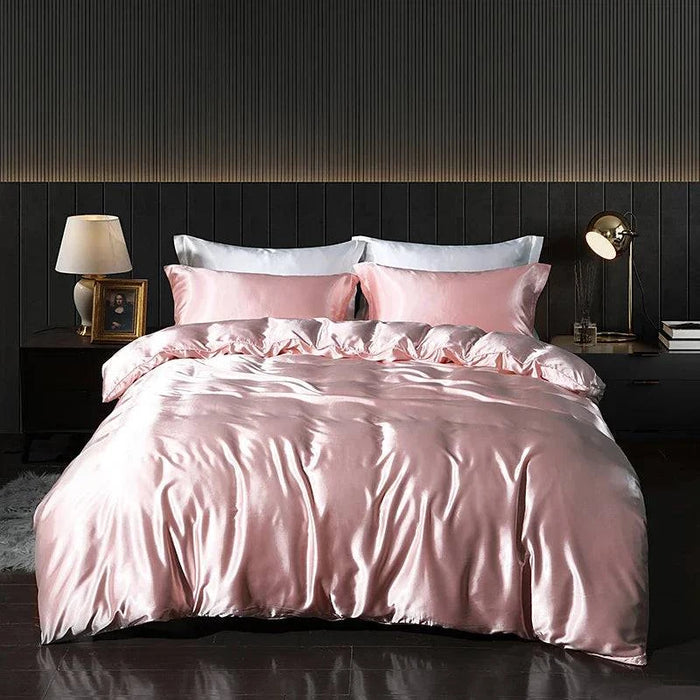  High-density solid color duvet cover and pillowcases for 15m bed Elegance and comfort in Northern European-inspired decor