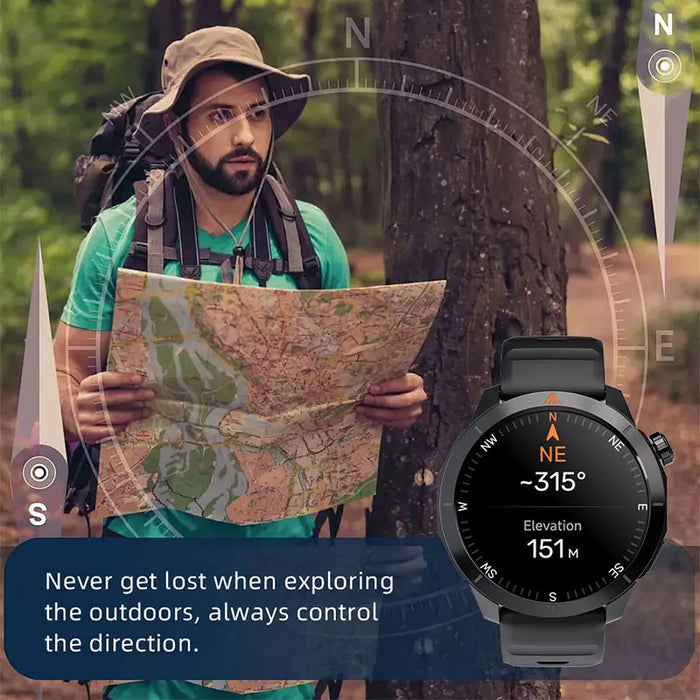 Sports Smartwatch 3ATM Waterproof Black