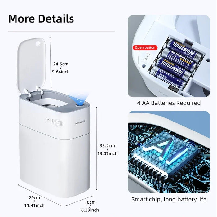 Smart Sensor Trash Can for Bathroom, Kitchen, and Living Room