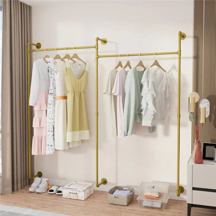 Durable and long-lasting double-tiered clothes rack made from sturdy cast iron