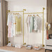 Durable and long-lasting double-tiered clothes rack made from sturdy cast iron