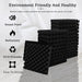 Soundproof foam black 24 pieces, 25cm thick with tapes for acoustic noise insulation