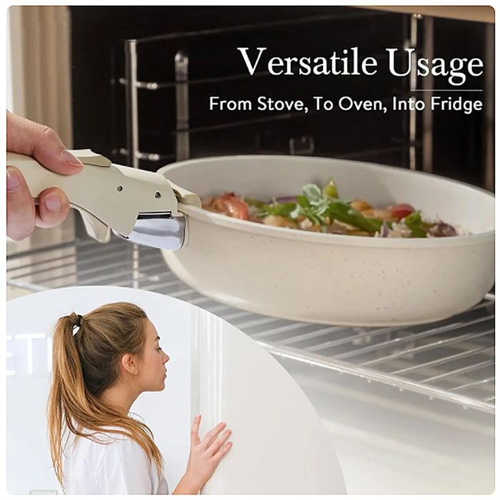 Comfortable and heat-resistant handles for safe and easy handling