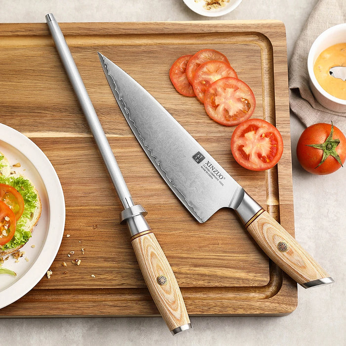 Durable Carbon Steel Knife Sharpening Steel for Kitchen Tools