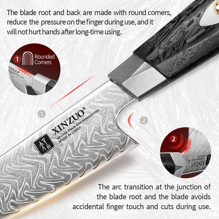 High Hardness 145-Layer Damascus Steel Kitchen Knife