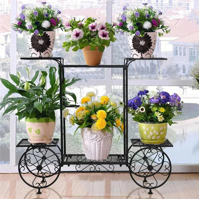 Elegant Parisian-Style Flower Display Rack with 6 Tiers
