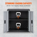 Wall mounted cabinet with adjustable shelf and pre-drilled power cord holes