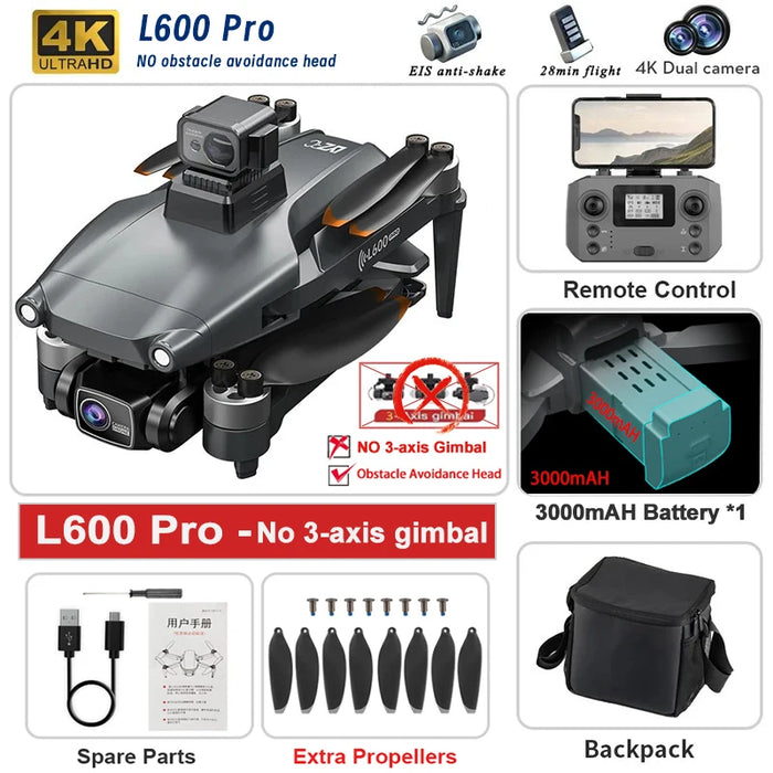 4K GPS Drone with Obstacle Avoidance and Dual Camera