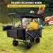 Folding Wagon Cart with Adjustable Handle Bar and Removable Canopy for outdoor activities and beach trips