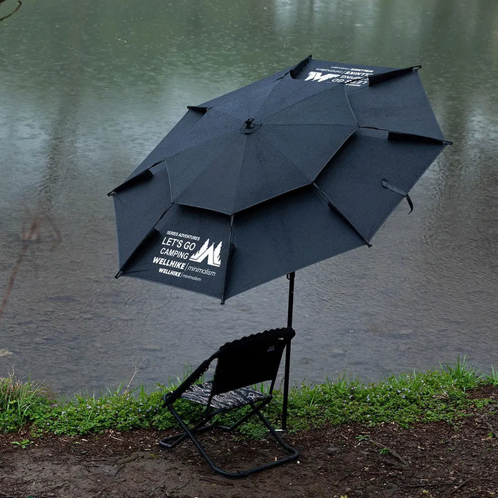 Portable Outdoor Parasol, Waterproof 220cm Adjustable Shade