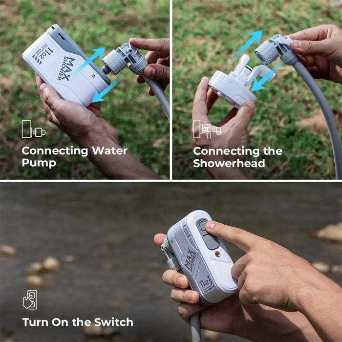 Outdoor Camping Electric Shower with Pump