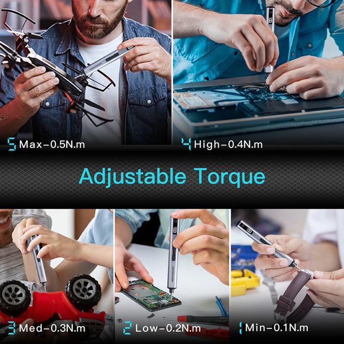 Powerful and adjustable torque with maximum 50 kgcm and 5 selectable torque modes