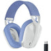 Wireless Bluetooth gaming headset with 24GHz technology and over-ear surround sound in white