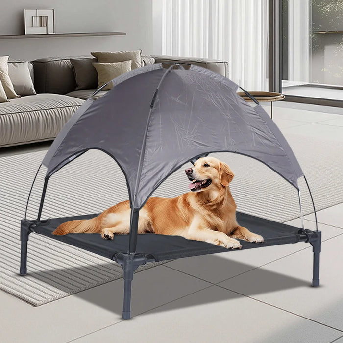 Outdoor Pet Hammock Bed with Shade, Cooling Design