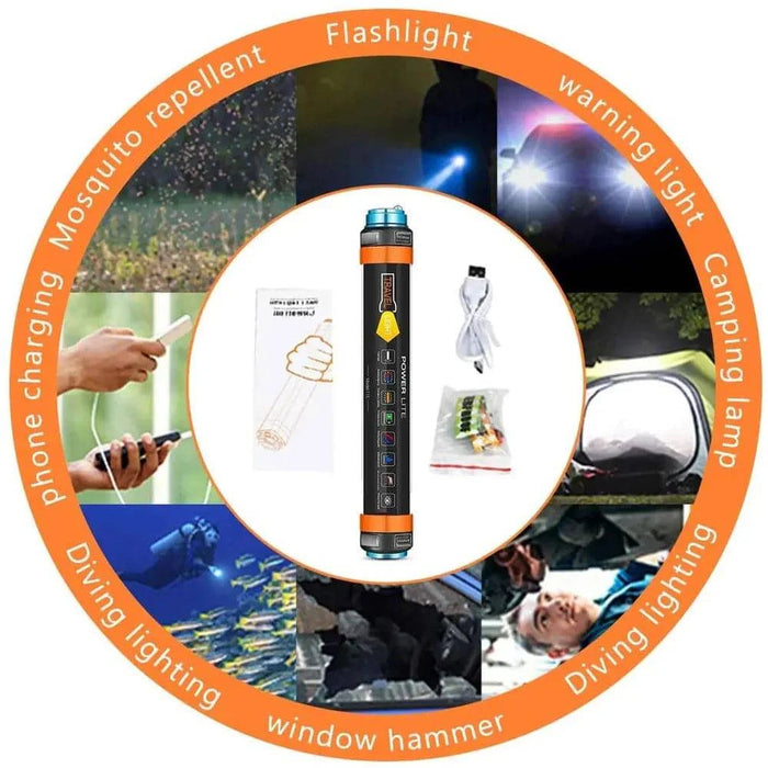 Portable LED Camping Light - USB Rechargeable Waterproof Lantern (D15) - FLUXA