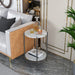 Round Coffee Table with high-quality sintered stone top and metal frame