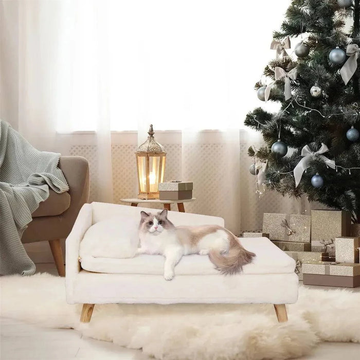 L-Shape Cat and Dog Sofa Bed - A stylish and comfortable pet furniture for lounging and napping