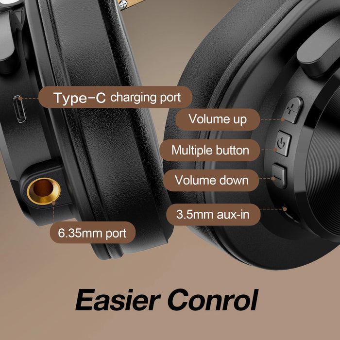 Studio Monitor Headphones Silver with Wireless Audio