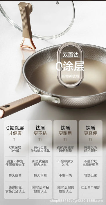 Stainless Steel Titanium Wok – Durable Non-Stick Surface