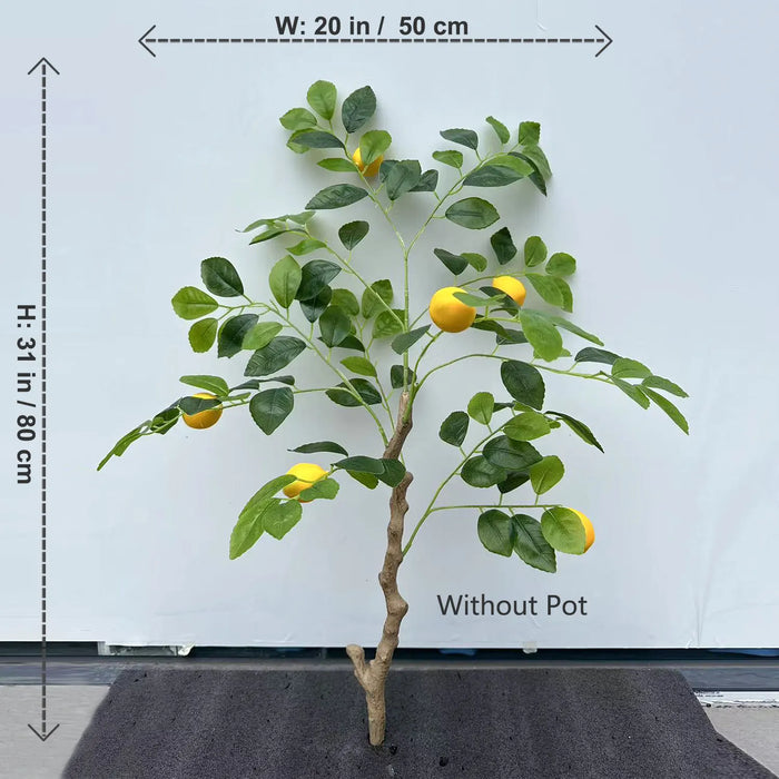 Artificial Lemon Tree Branch, the Perfect Natural Touch for Home or Office Decor