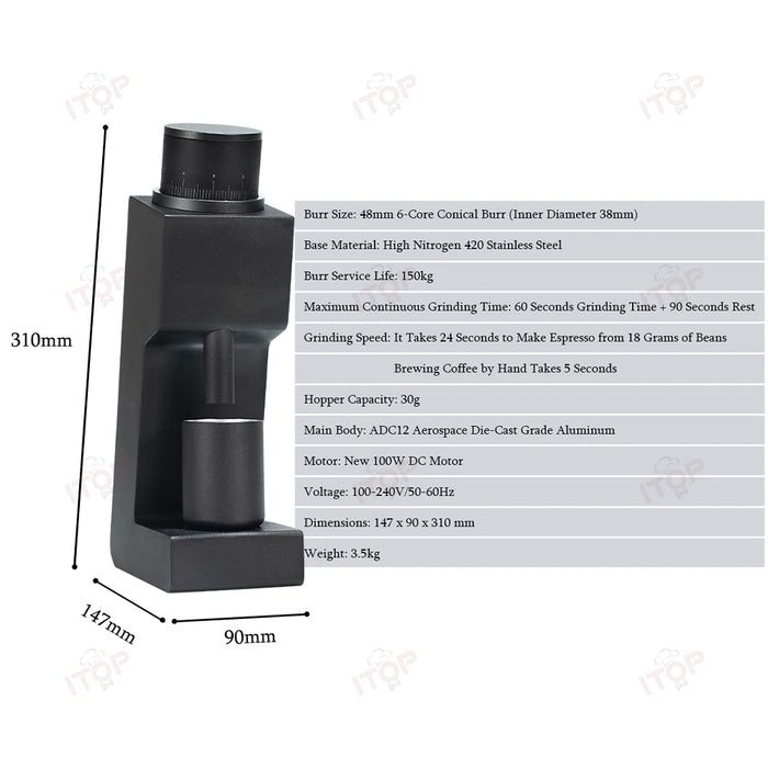 Portable Household Coffee Grinder – High-Precision Burr Mill with NEW Cup