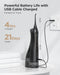 Cordless Water Dental Flosser Portable Oral Irrigator White IPX7 USB alt: Cordless water dental flosser in white with USB charging and IPX7 waterproof rating