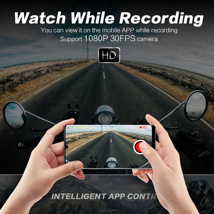 Wireless Helmet Headset with Camera and Voice Control