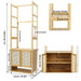 Multifunctional bamboo clothes stand for bedrooms, living rooms, and more