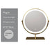 30cm gold LED vanity mirror with smart touch controls and adjustable brightness