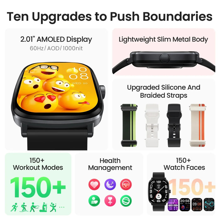 AMOLED HD Display Smartwatch with Waterproof Rating