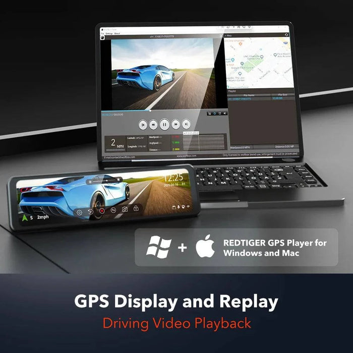 Smart functions including loop recording, G-sensor, and parking monitor