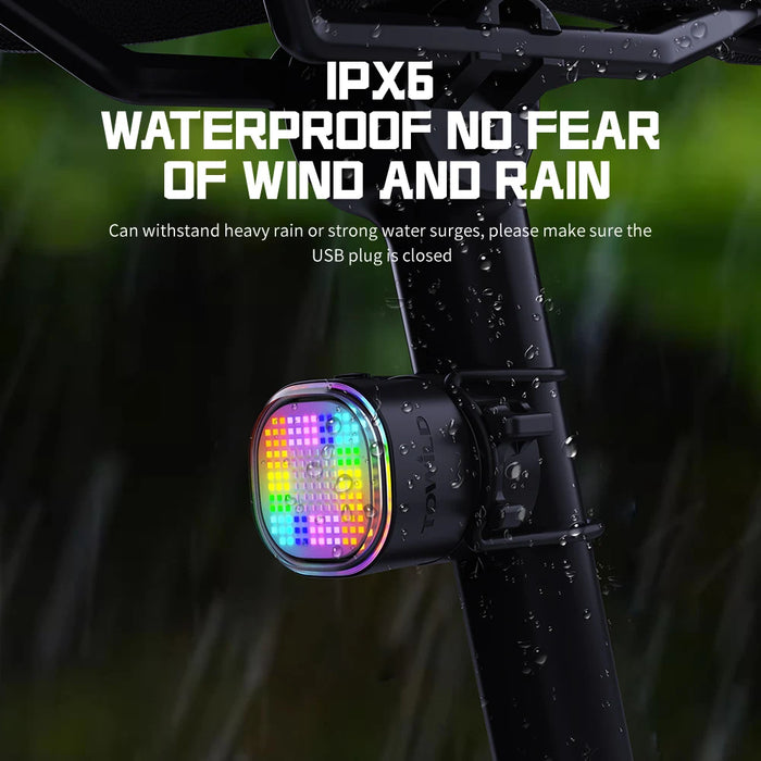 Bicycle taillights with 140 LED braking sensor and Bluetooth technology