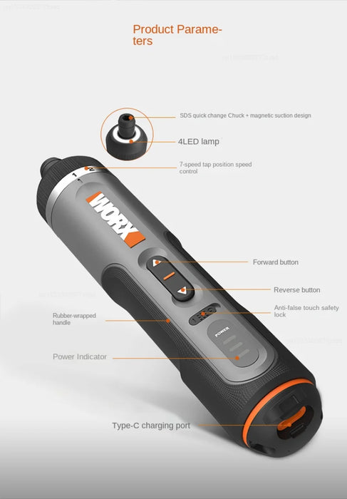 Ergonomic Design Cordless Mini Electric Screwdriver Set