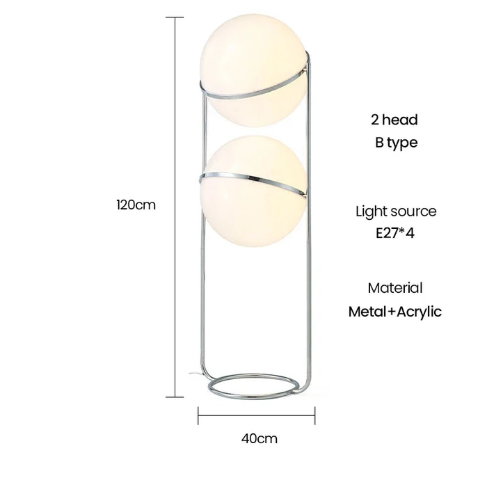 Decorative 2 Head LED Floor Lamp for Home Spaces