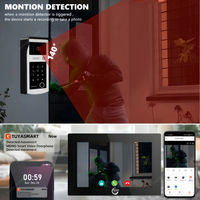 10" Smart WiFi Video Intercom with Doorbell Camera