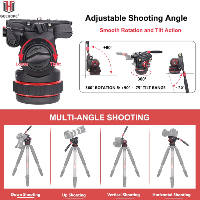 Professional Fluid Video Head for Tripod & DSLR