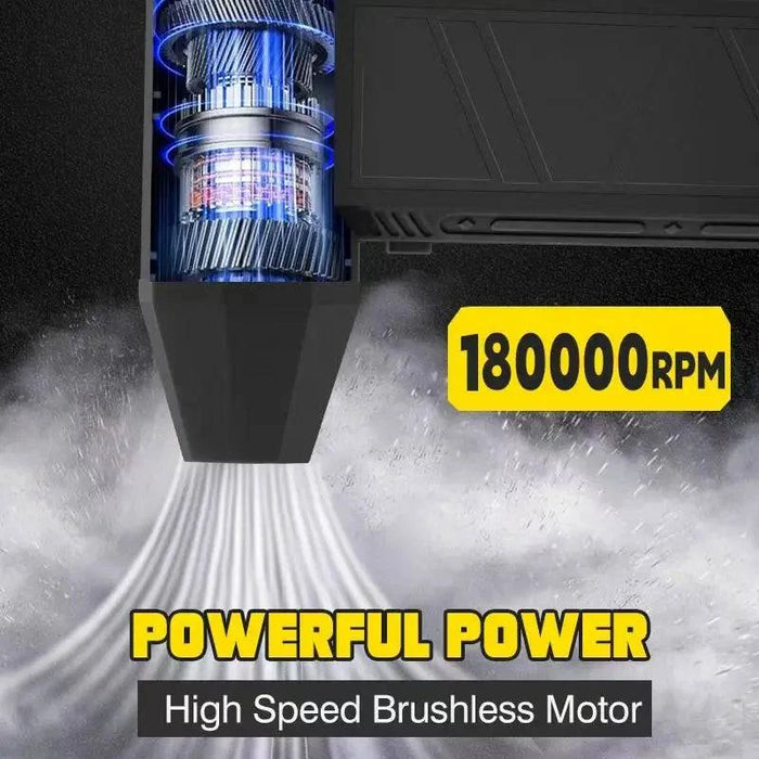 Powerful handheld mini turbo jet fan and air blower in black