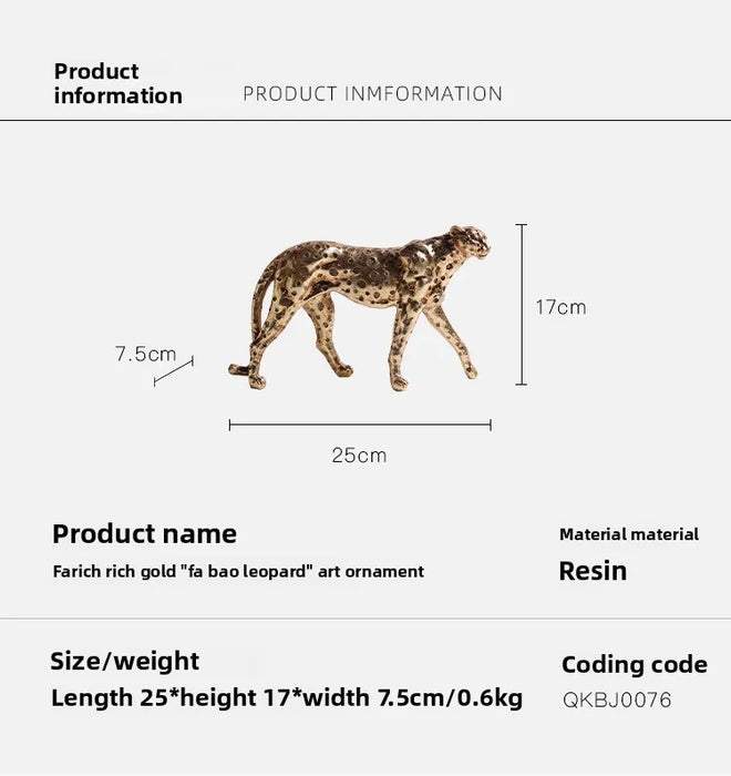 High-End Resin Animal Statue Decorative Accent for Shelf or Table