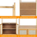Portable and easy assembly bamboo clothes stand with compact design