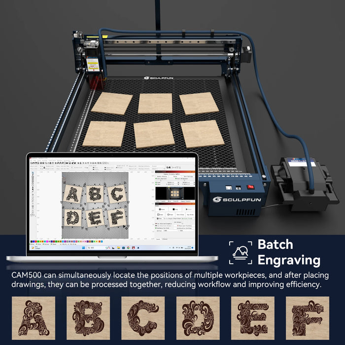 High-Resolution 5MP Laser Engraver Camera 120° Lens, Image Tracing & Accurate Material Alignment