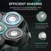 USB Rechargeable Electric Head Shaver with LED Display