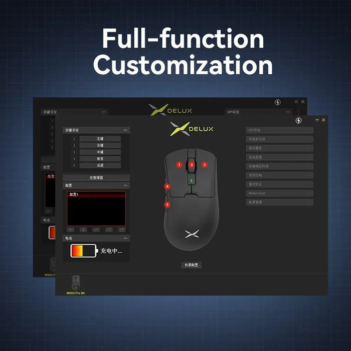 Adjustable polling rate up to 8000Hz for ultra-low latency gaming