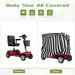 Waterproof black motorcycle cover with sun protection, 230cm in length