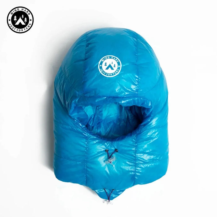 Ultralight Down Hat for Hiking & Skiing and Outdoor Activities, Windproof, Blue